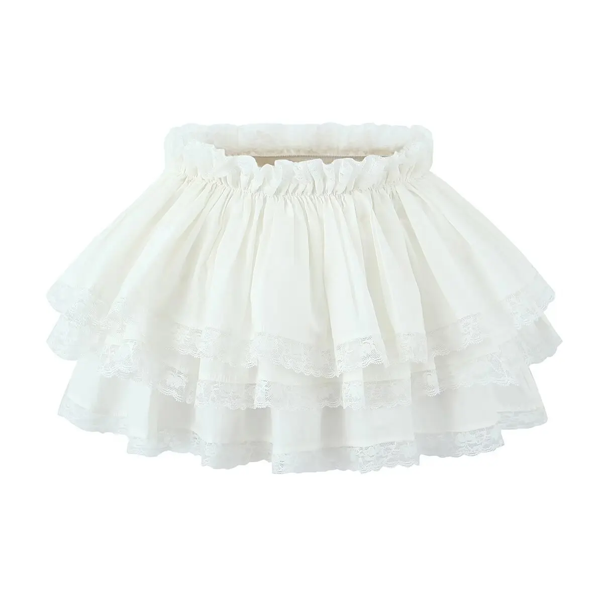 Mingmingxi 2024 Women Skirt 2024 New Arrivals High Waist A Line White Cake Skirt Sexy Super Short Ballet Skirts