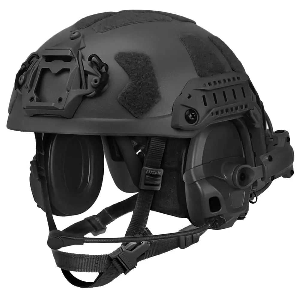 

Airsoft Maritime Helmet and Noise Cancelling Headset Set, 1.1KG Military Heavy Duty Training Helmet, Two Wearing Styles