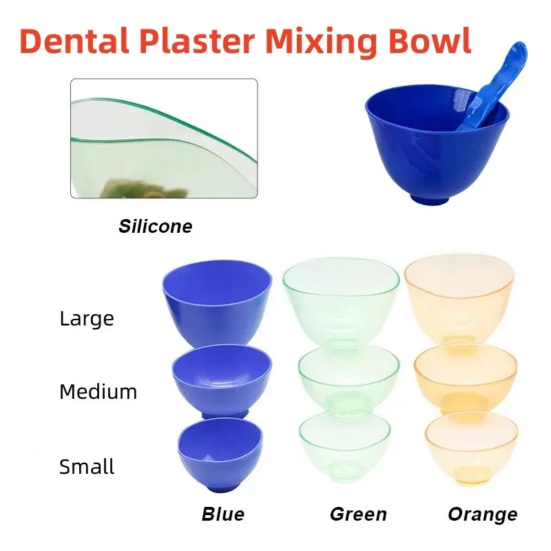 Dental Tool Materials Plaster Mixing Bowl Transparent Leather Colored Plastic Bowl Soft Rubber Bowl for Mixing Plaster