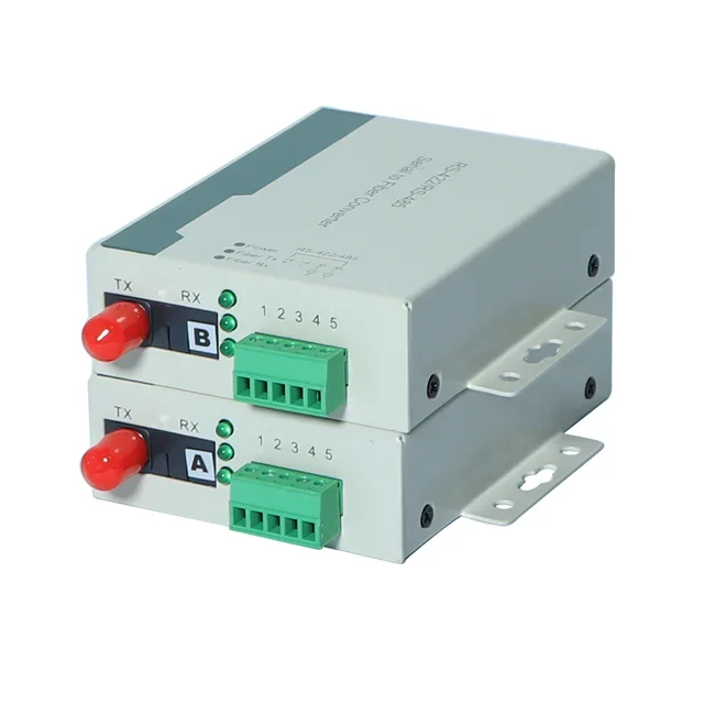 

One RS485 Bidirectional Data Optical Terminal 485 to Fiber Transceiver 485 Fiber Extender 422/232 Bidirectional Data