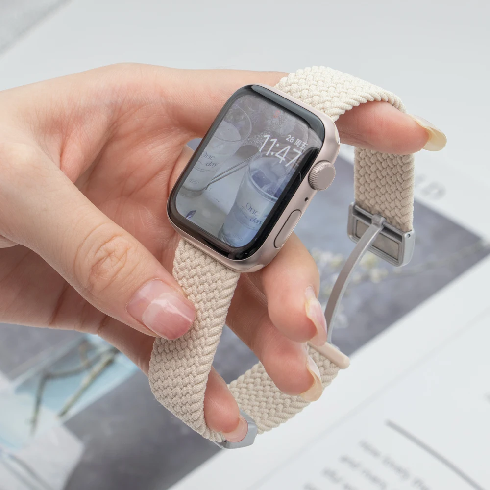 Geflochtenes Armband für Apple Watch Ultra Band 46MM 44mm 40mm 45mm 41mm 42mm 49mm Armband IWatch Series 11 10 9 8 7 SE 6 Ultra Strap