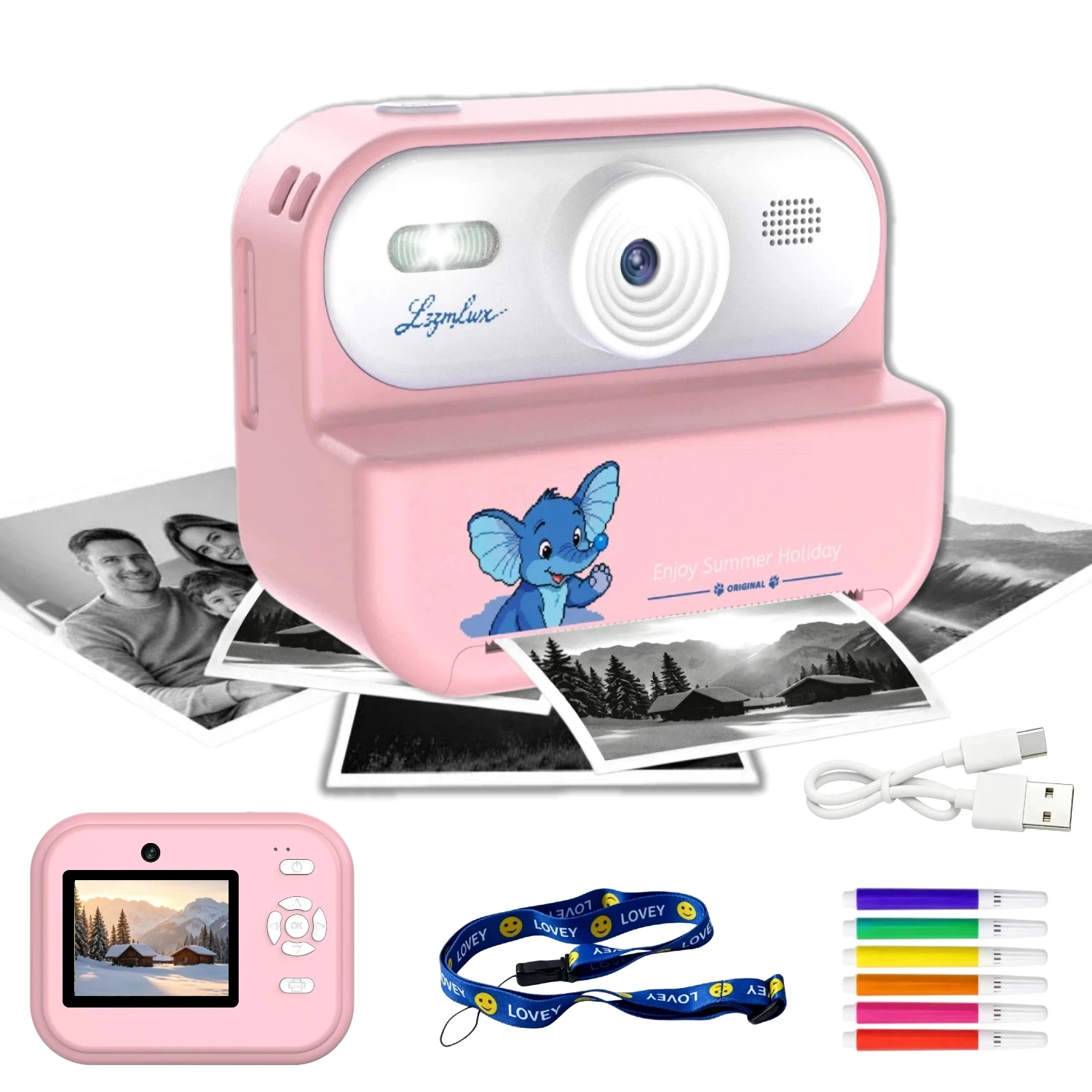 Kids Early Education Photos - Kids Digital Camera Instant Printing Photo