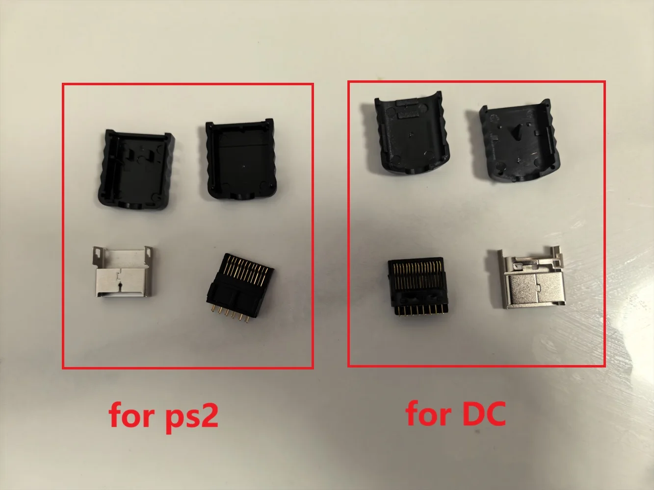 50セット接続ポートソケットインターフェースコネクタ、ソニープレイステーションps1、ps2、ps3用、セガdcコンポジットオーディオビデオケーブル用