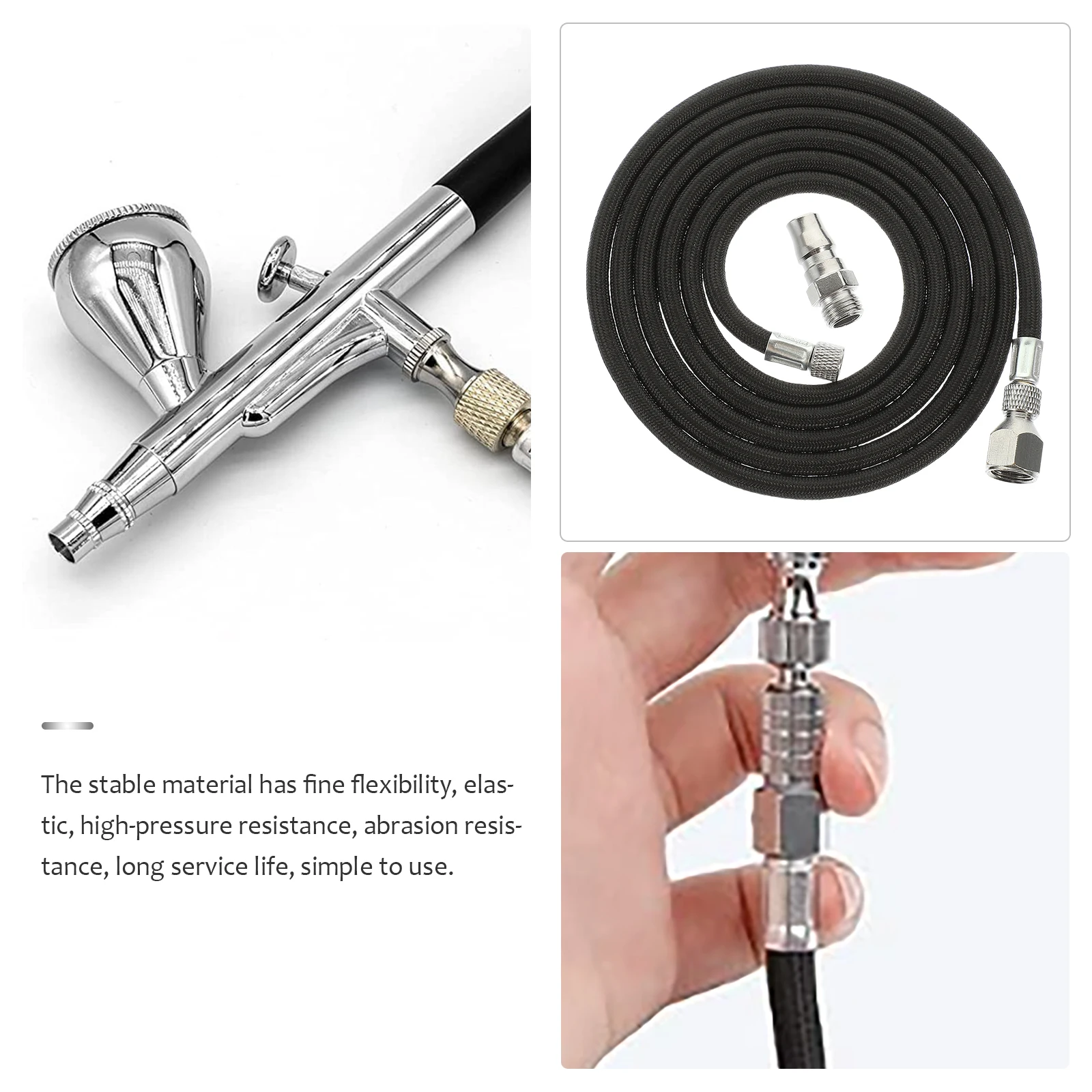 

1Set Spraying Tube Air Compressor Hose High Pressure Resistant Flexible Spraying Tubing Perfect Workmanship Long Service Life