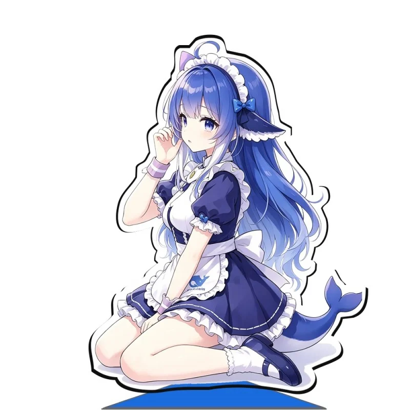 DeepSeek 15CM Manga Character Acrylic Figure Stand Two‑Sided Printed Model Plate Desktop Ornament Fan Collection Gift Keychain