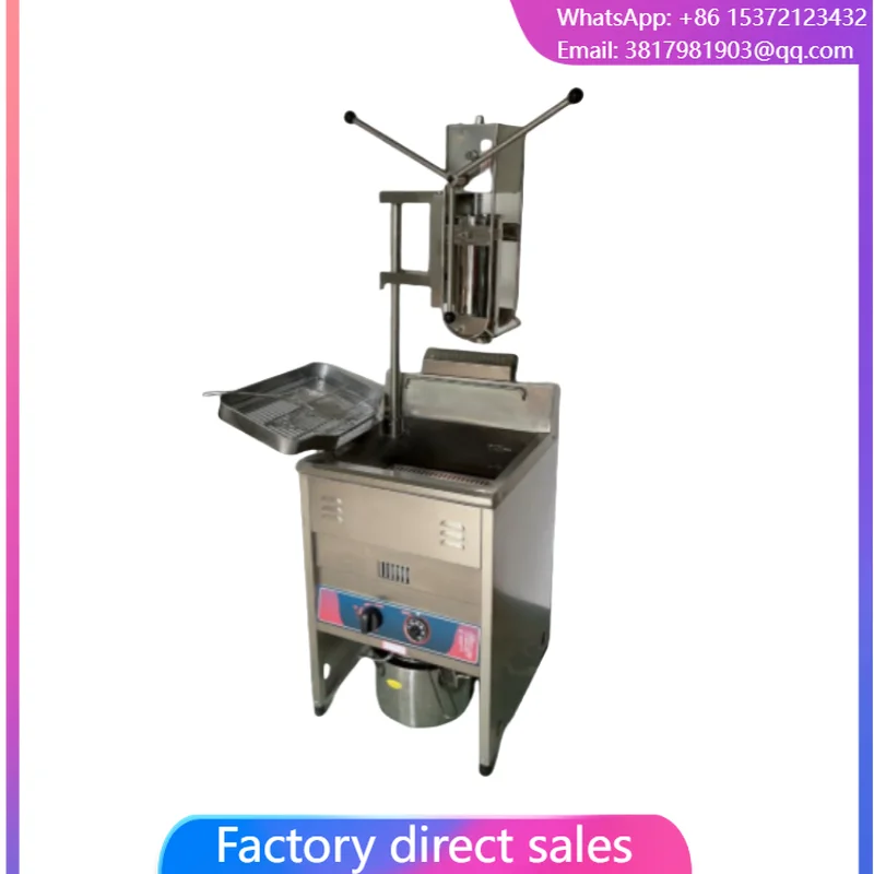 Churros Machine With GAS Fryer Cabinet Spanish ,Churros Making Machine,churro Filler Machine