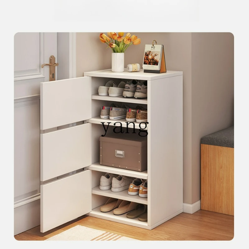 LTT home shoe cabinet household door indoor small narrow high vertical storage cabinet small apartment shoe rack