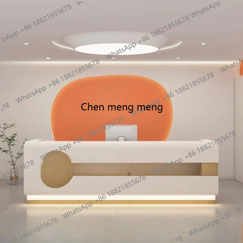 Home Counter Receptionist Customer Front Desk Office Counter Industrial Look Reception Desk Server Beauty Salon Business Cashier