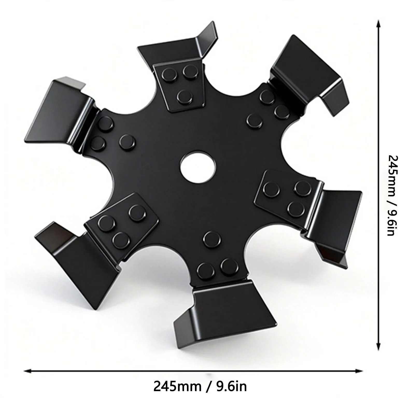 Small Trenching Wheel for Mower Lawn Care Ditching Wheel Replacement for Soil Cultivation Thickened and Labor Saving Black