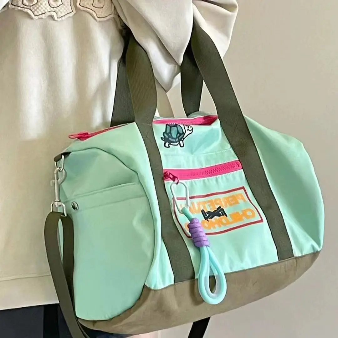 Casual Bag for Women Yoga Fitness Large Capacity Lightweight Shoulder Crossbody Nylon Fashion Travel Bag Ladies Leisure Handbag