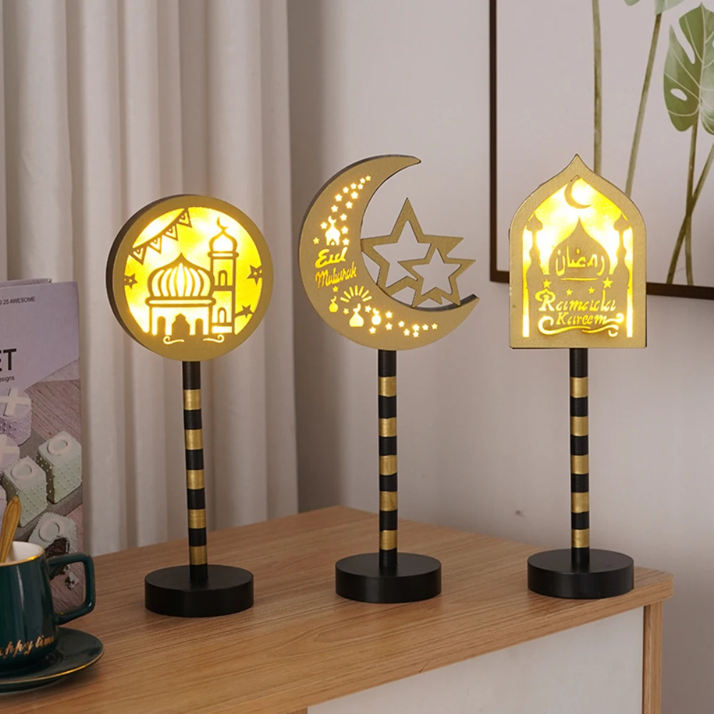 Ramadan Decor Moon Night Light With 6000LM Built-in LED Beads E14 Lamp Head IP42 Waterproof Table Light For Bedroom