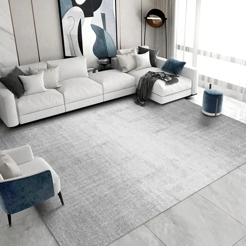 VIKAMA Gradient Grey Abstract Linear Area Rug Minimalist Texture Soft Non Slip Large Living Room Sofa Floor Mat