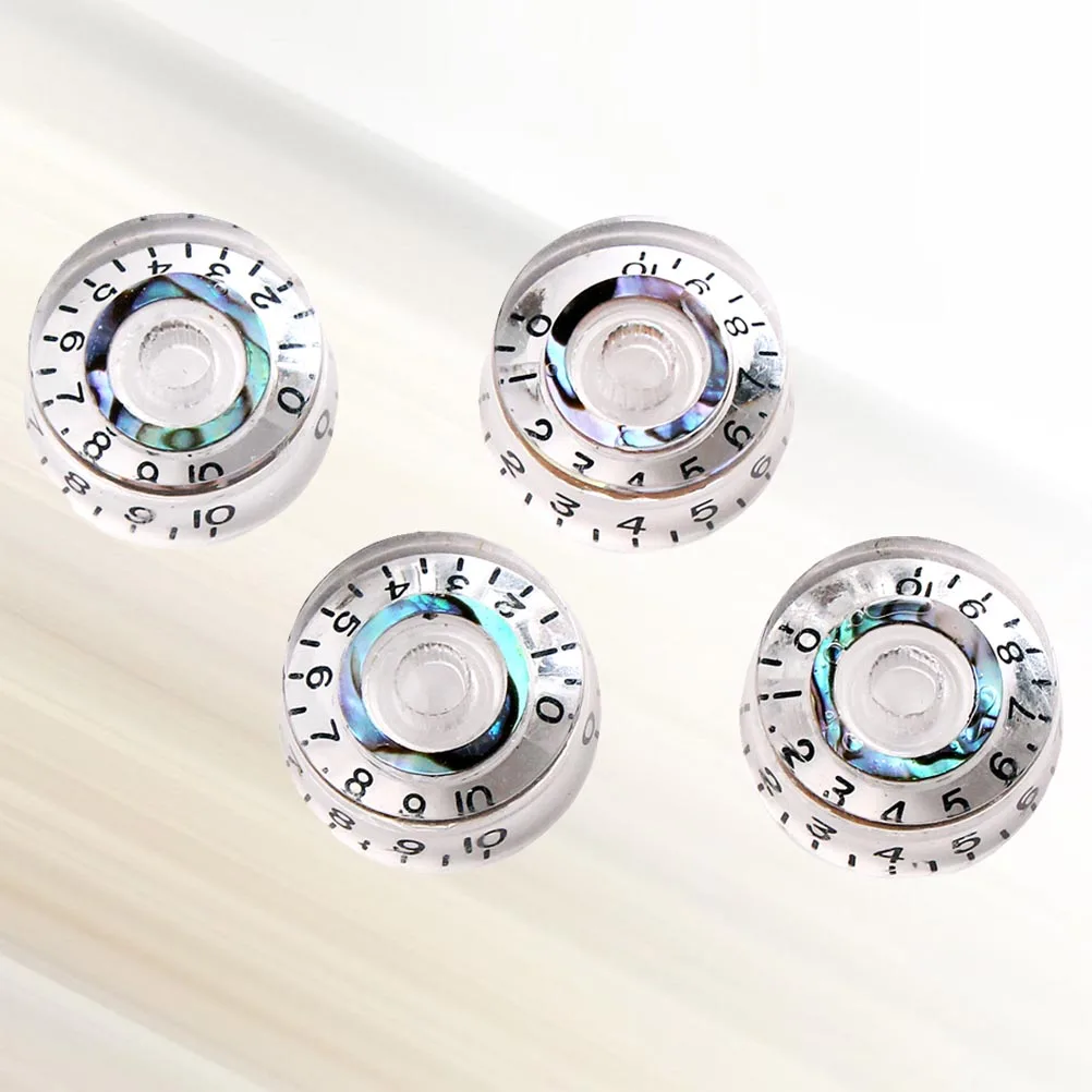 

4PCS Transparent Knob Control Guitar Parts Volume Tone Electric Durable Material Easy Install Accessories Replacement Broken