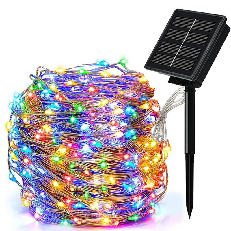 

Outdoor Solar Light LED String 12M 22M Copper Wire Fairy Lights 8Modes Waterproof Garland Garden Yard Holiday Decoration