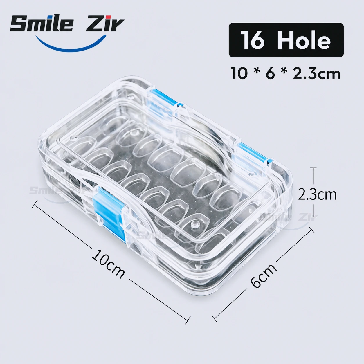 Dental Lab Transparent Denture Box Clear Dental Crown Packaging Case Box Dental Veneer Box with Protective Membrane
