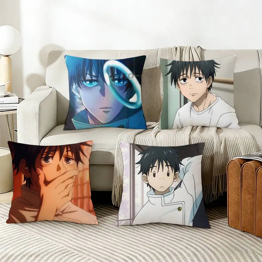 

O-Okkotsu Yuta J-Jujutsu K-Kaisen Pillow Case Living Room Sofa Cushion Cover Suitable For Home Bedroom Room Decoration