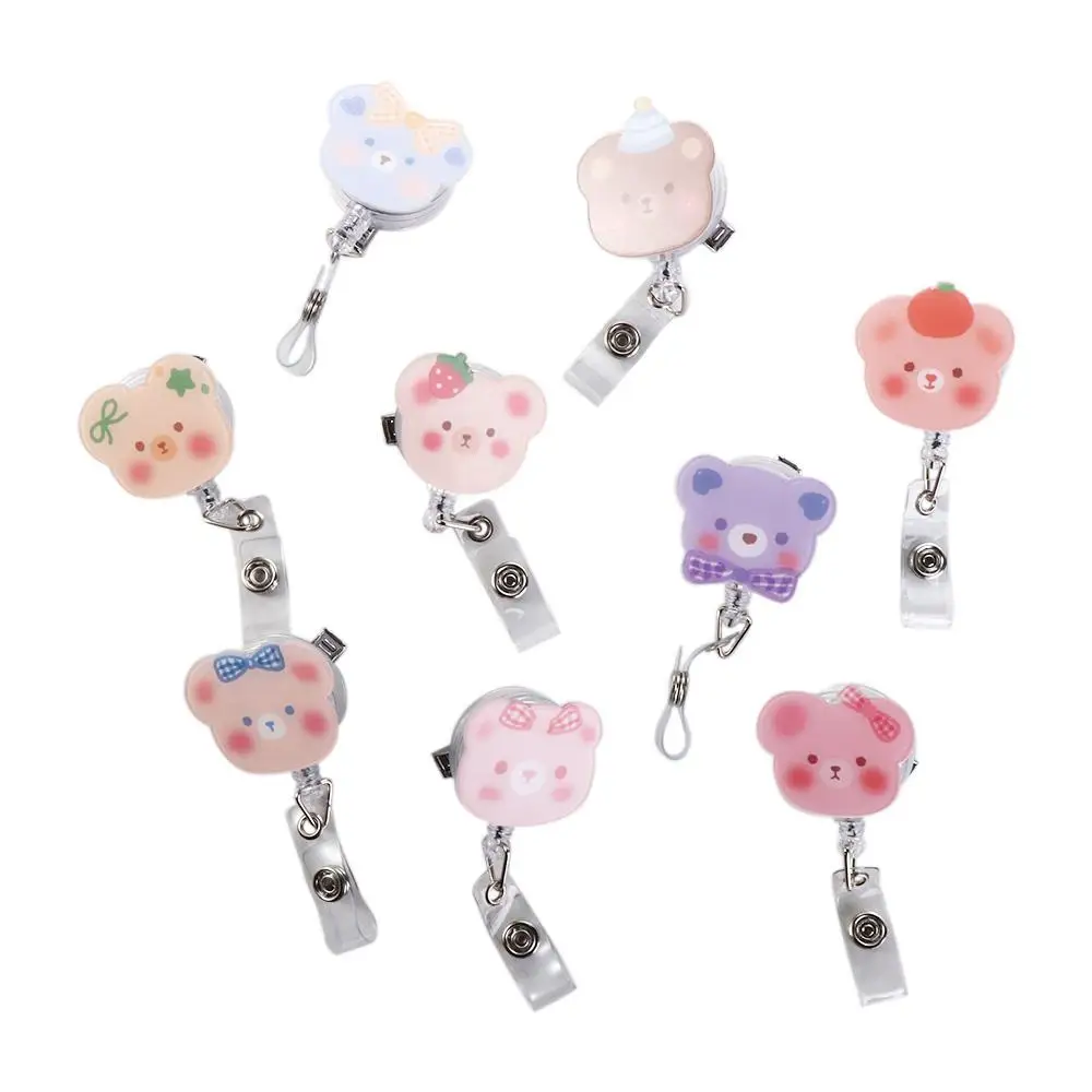 360 Rotating Nurse Doctor Name Tag Stationery Reel Clip Badge Holder Name Card Holder ID Card Clips Retractable Badge Reel