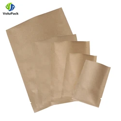 Kraft Parper Heat Sealing Packaging Bags Reusable Eco-friendly Various sizes Pouches Aluminum Foil Flat Mylar Storage Bag