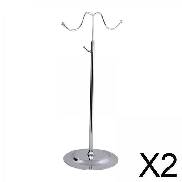 

2 подставки для сумок, многофункциональный держатель для сумок с подвесным крючком, серебристый