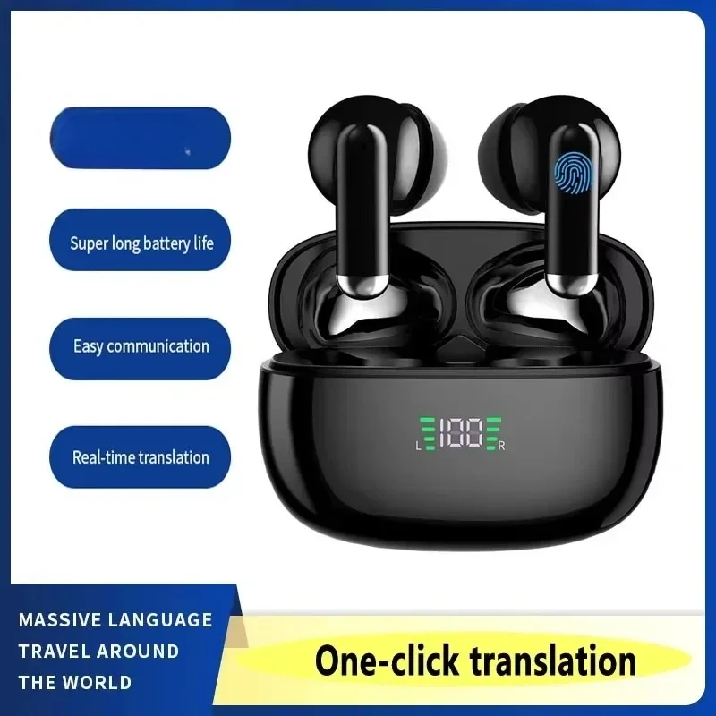 Offline Language Translation Earphones Support 144 Languages and Accents Translation Bidirectional Earphone Translation Hot Sale