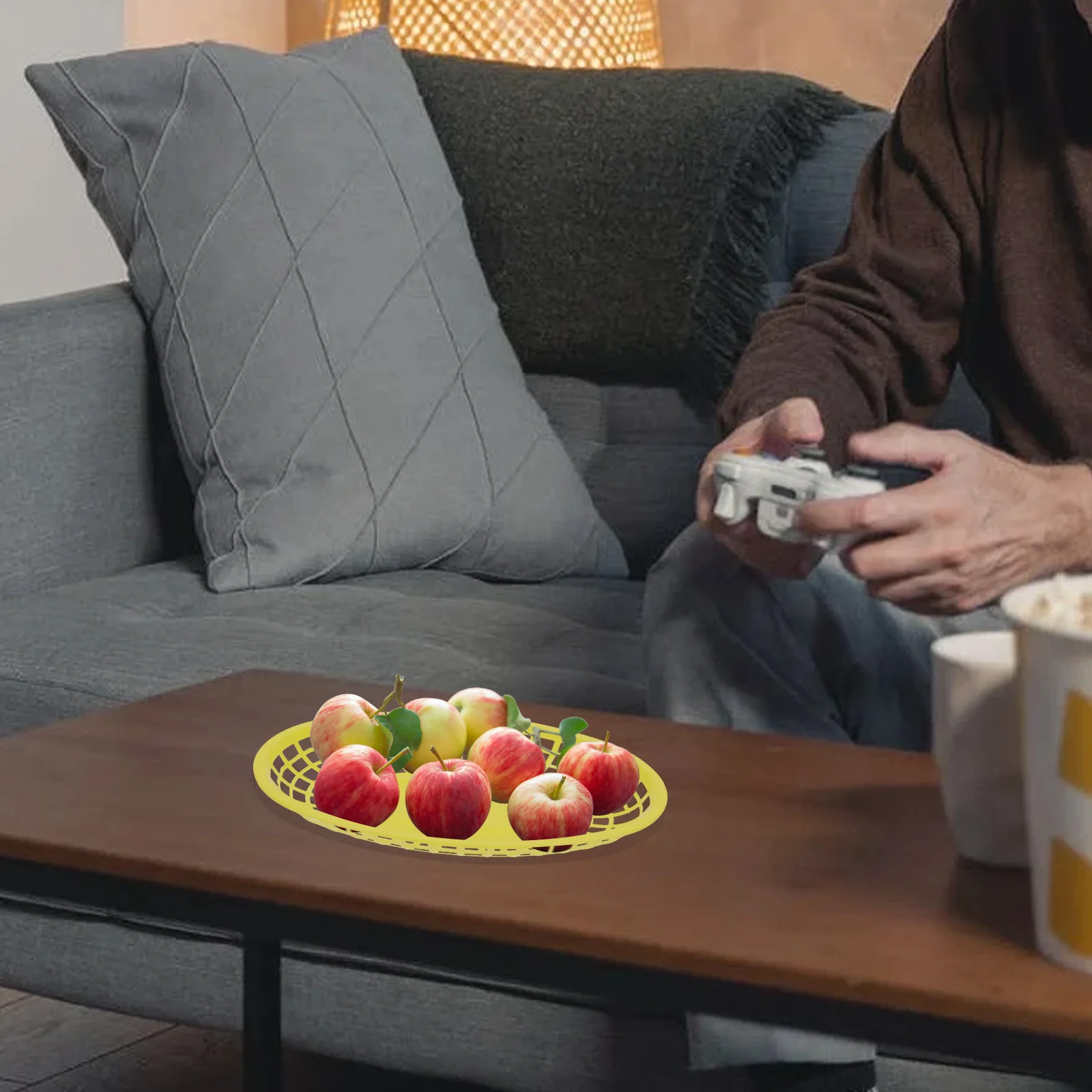 

12pcs Fast Food Basket Boat Shape Plastic Snack Container Kitchen Home Office Storage French Fries Fruit Fried Chicken Baskets