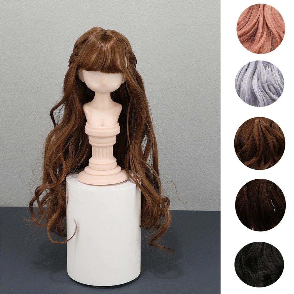 BJD Doll Long Curly Hair Soft Wig for 1/6 1/3 SD 1/4 MSD Doll Wig 7-8 Inch 8-9 Inch 6-7 Inch Girl Doll Wig Doll Accessories