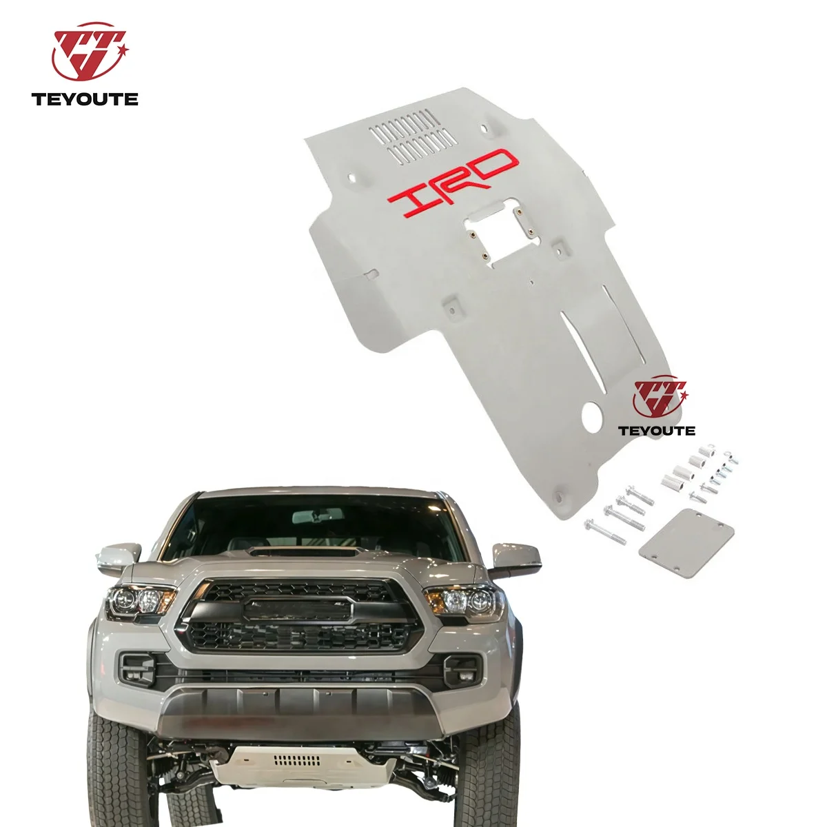 

TEYOUTE Modified Alloy Aluminium Skid Plate Accessories Engine Guard Board Fit For Tacoma 2016-2019 Body Kit