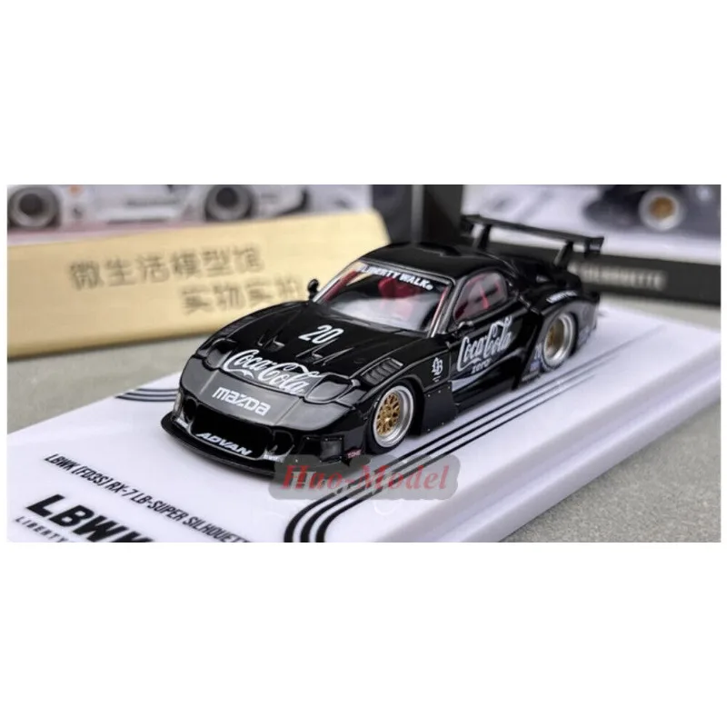 INNO 1/64 для Mazda RX7 FD3S LB модель автомобиля из сплава металла, литой под давлением дисплей, подарки, черный