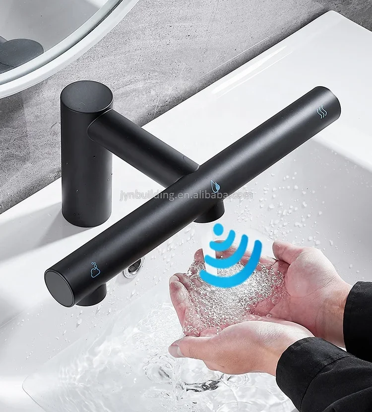 Three in one intelligent faucet with automatic sensing soap dispenser and dryer integrated bathroom faucet water tap