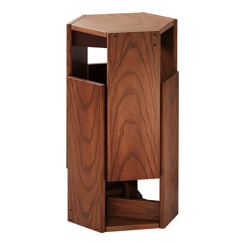 Stackable Solid Wood Stool High Seat Home Guest Spare Bench Dining Room Stacking Storage Practical Compact Furniture Decor