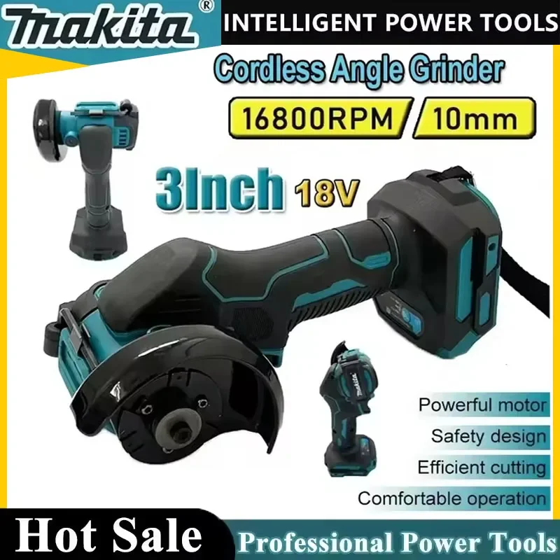 

Аккумуляторная угловая шлифмашина Makita 3 дюйма, беспроводная угловая шлифмашина 3 дюйма, электрический отрезной инструмент, циркулярная пила, электроинструмент