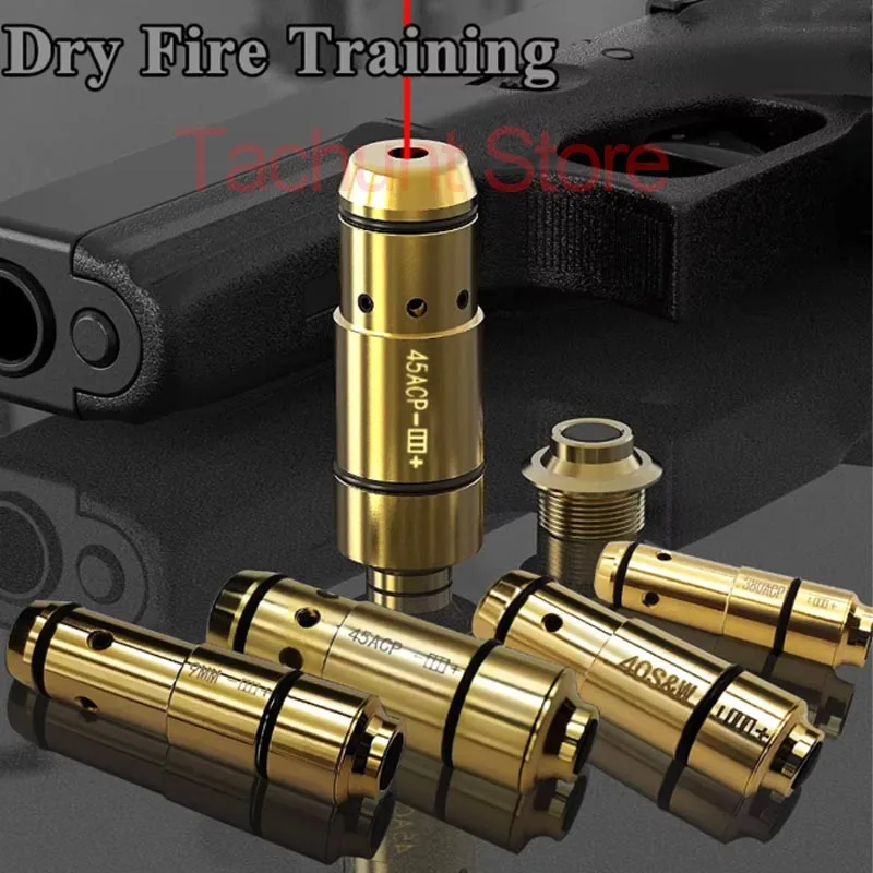9x19mm 9mm Laser Training Bullet Bore Sight 2 in 1 Dual Purpose Pointer for Dry Fire Snap Caps for 9x18mm .223 223rem Caliber