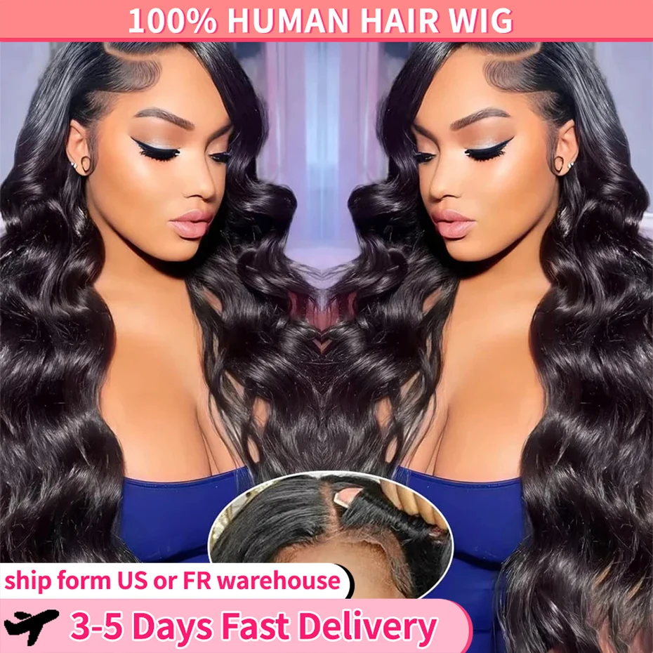 

Body Wave 6x4 5x5 Lace Closure Glueless Wigs Human Hair 13x4 HD Lace Frontal Wig Curly Wave Easy To Wear Pre Plucked For Women