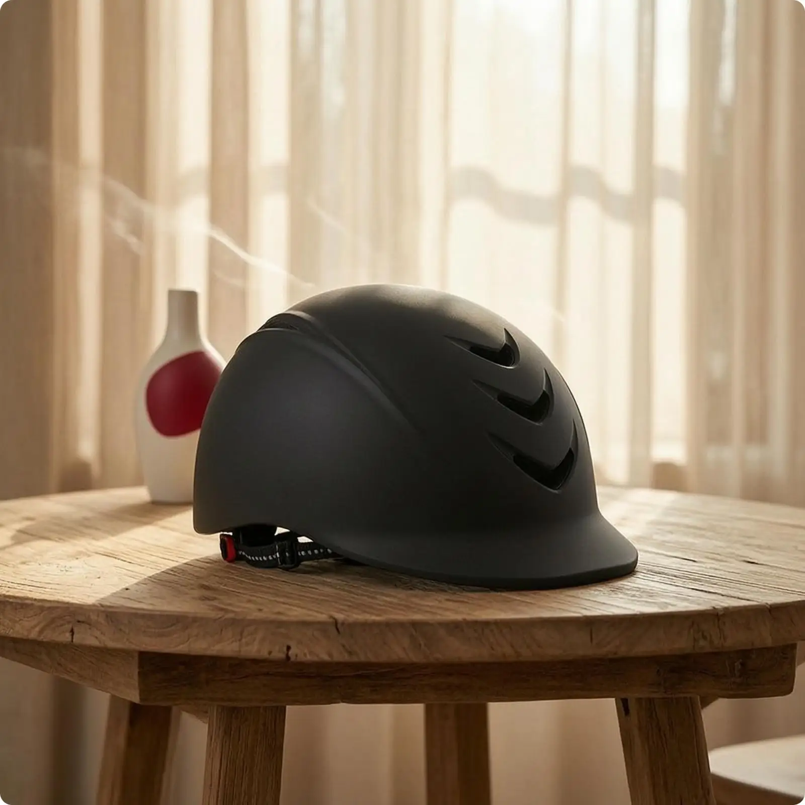 Equestrian Helmet with Chin Strap Breathable Headgear Comfortable for Riders