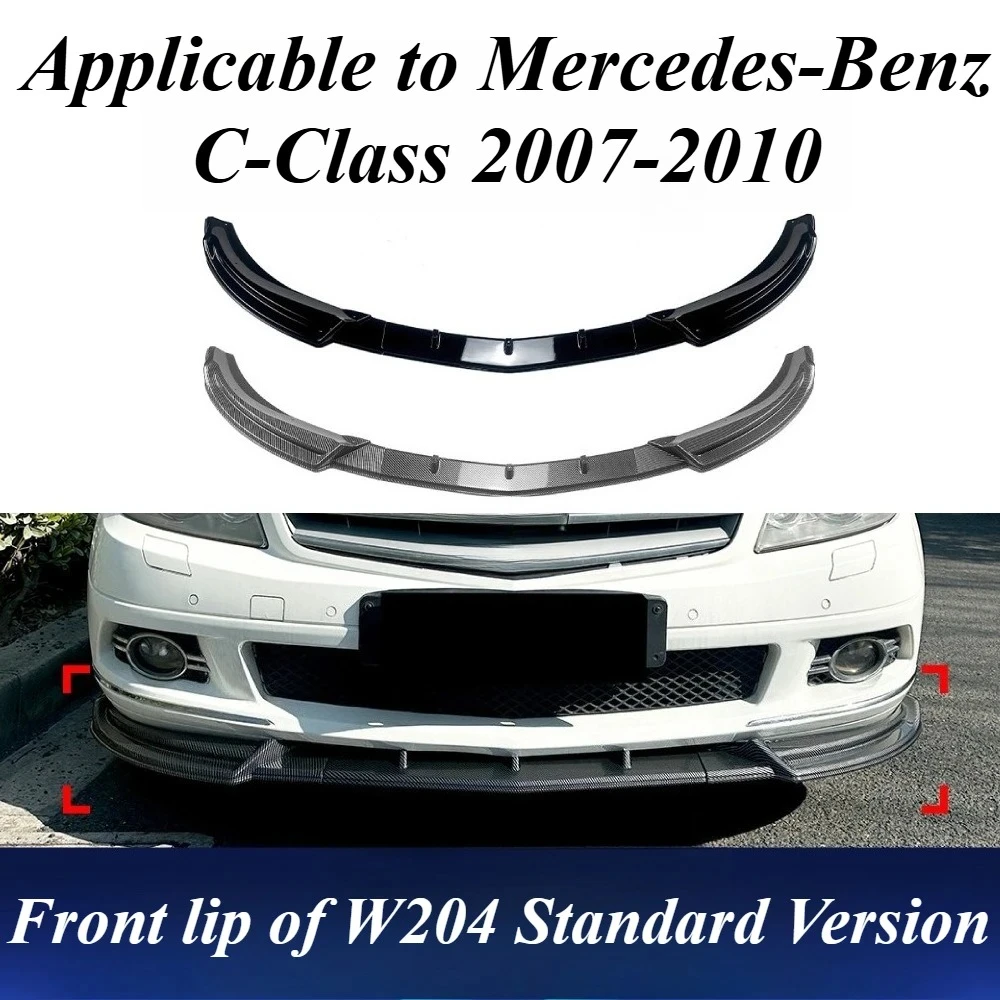 

For Mercedes C-Class W204 Facelift Front Lip Splitter Bumper Spoiler ABS Plastic Lower Lip Kit Car Styling Exterior Accessories