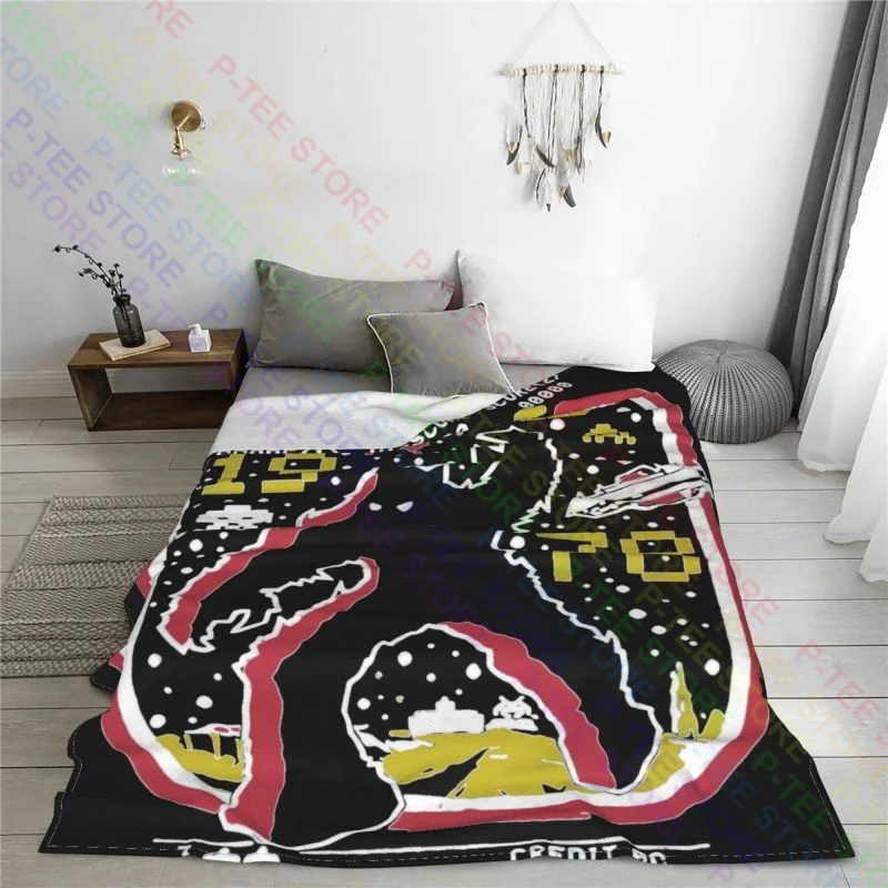 Space Invaders Alien Arcade Game Opening Screen Hi-Score Taito Blanket Thicken Breathable Sleeping Sheets