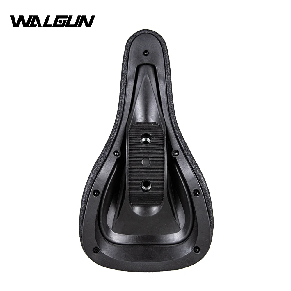 WALGUN BMX Sattel mit Pivotal-Sattelstütze für Dirt Jump, Cruiser, MTB, Leder-Freestyle-Rennsattel für BMX – Detail 3