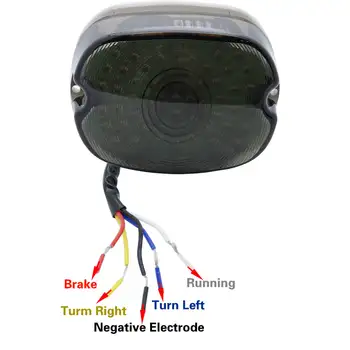 Luz trasera LED para motocicleta, luz de freno trasera, intermitente, lámpara trasera ahumada para Harley Softail Dyna Sportster 883 1200 Road King Touring 8 best sales Luz trasera Harley - №3