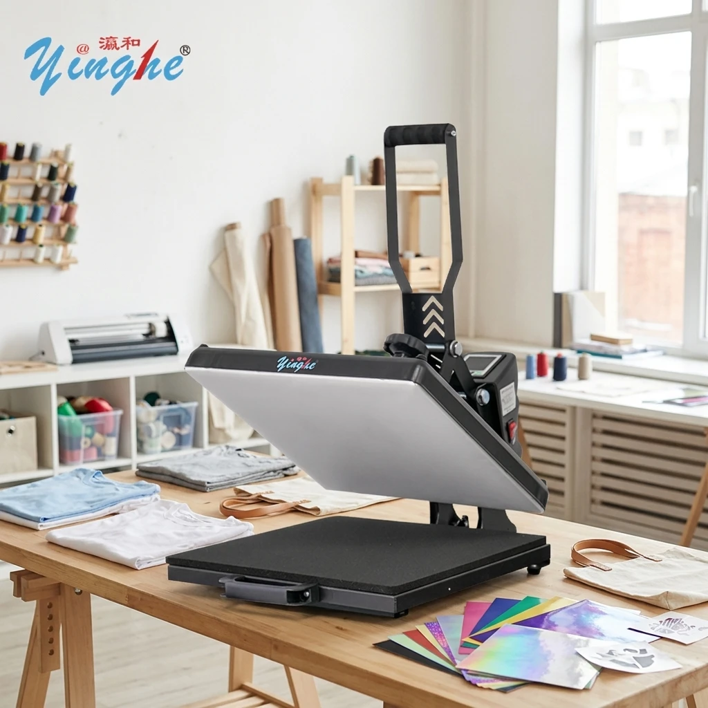 YH-Sliding Drawer 38*38cm Manual Flat Heat Transfer Equipment DIY Garment Bag Sublimation Printing Machine For Small Business