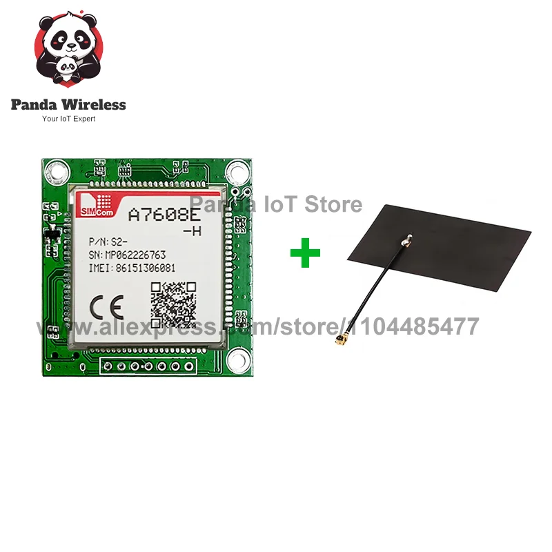 SIMcom A7608E-H core Board LTE CAT1+GNSS Single-Row Pin Connector Industrial-high Precision for PCB/SMT GNSS Optional