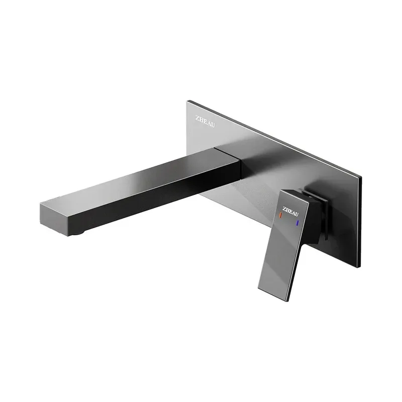 

Concealed faucet into the wall hidden type, square hot and cold melting table, basin faucet minimalist