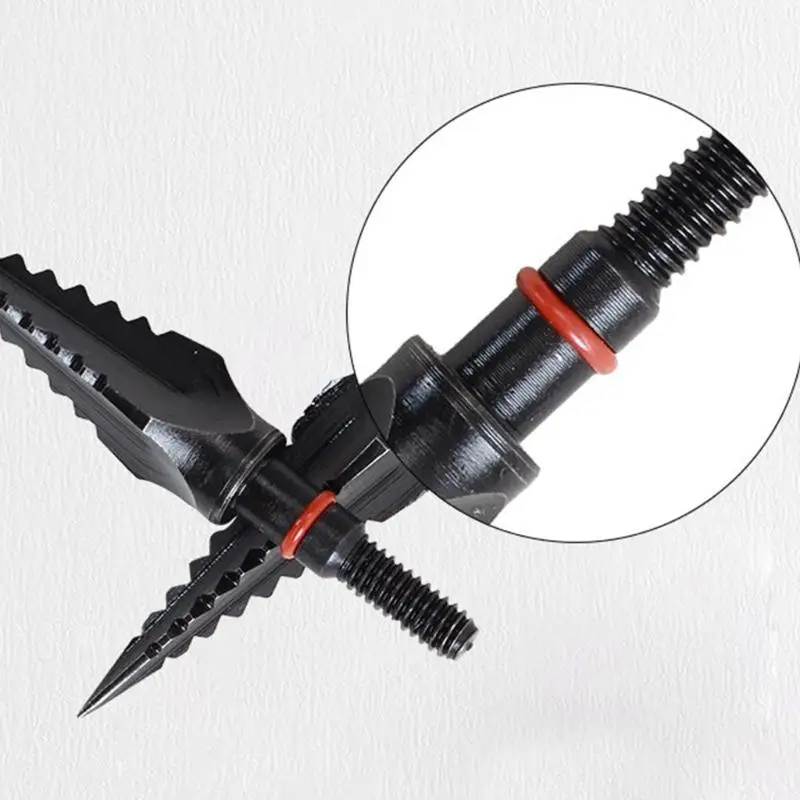 6 Pack Black Carbon Steel 3 Blade Design Threaded Replacement Set
