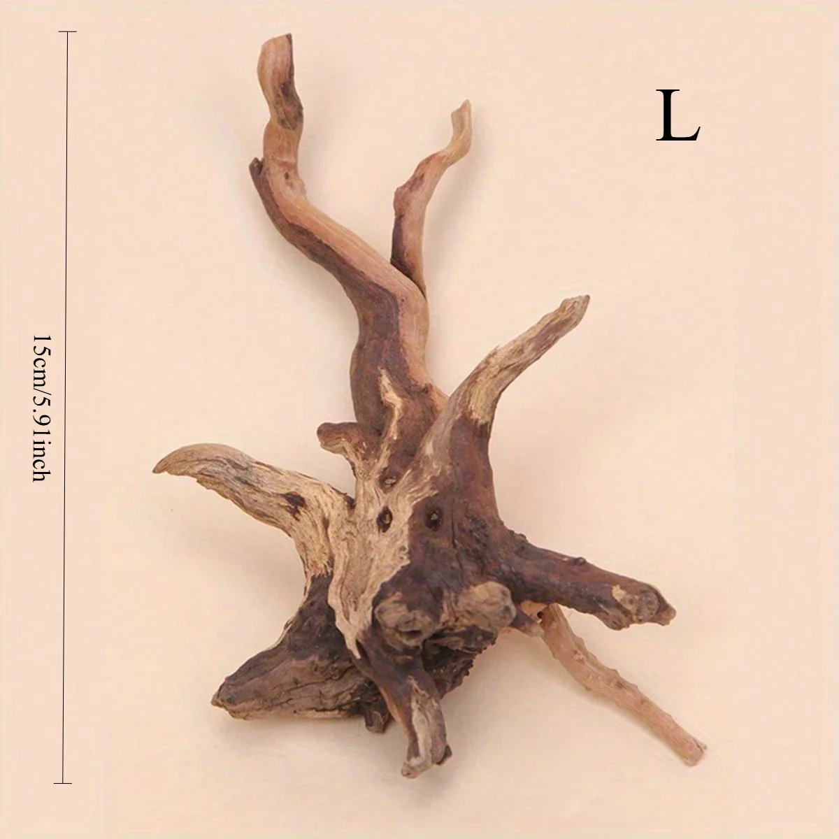 1 S + 2 L طقم خشب دريفت طبيعي لتزيين حوض السمك وتررم يعزز تجربة تسلق الزواحف والمناظر الطبيعية لخزان الأسماك #3