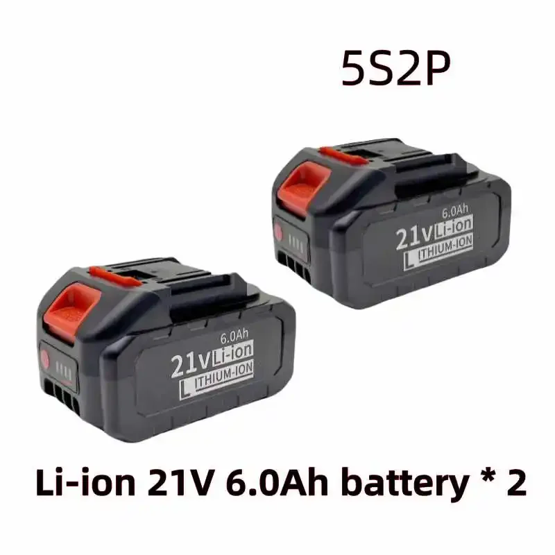 21V 6.0ah latest high current and high-power Li-ion battery for electric tools, suitable for BL1850, BL1840, BL1440 (196391-6)