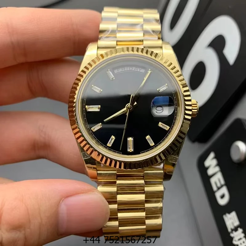 

Элитные часы 41 мм с автоматическим механизмом 3255, индикатором даты, сапфировым стеклом, циферблатом и браслетом из нержавеющей стали, механические часы