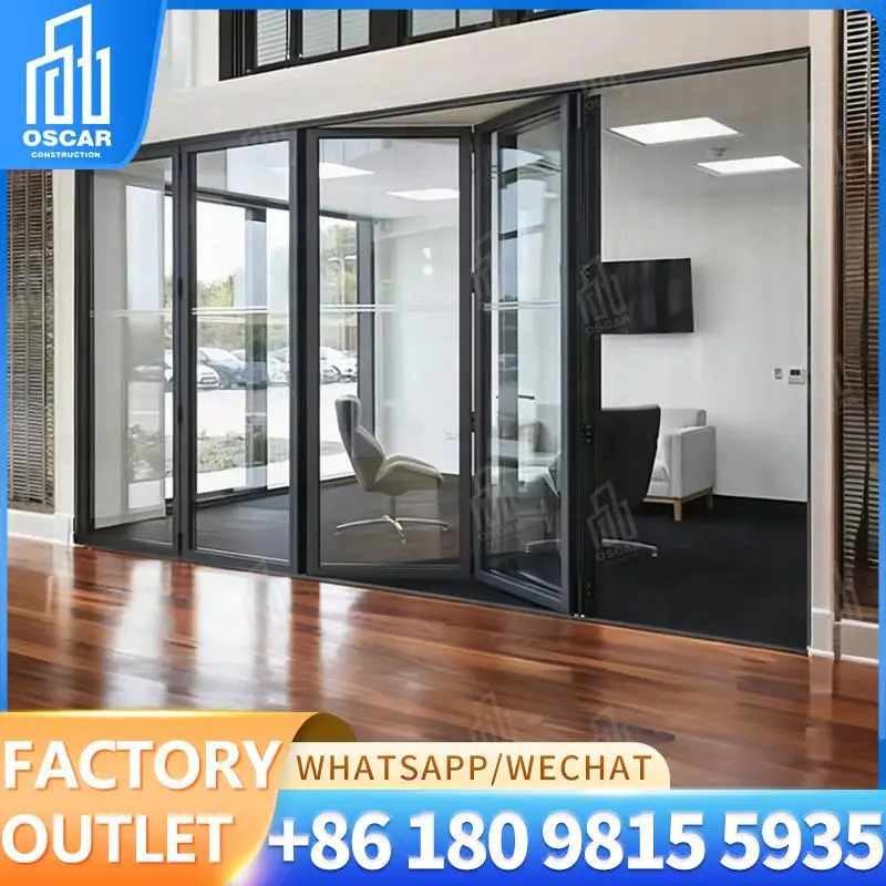 

Customizable Bifold style Doors Ideal for European Commercial Spaces Factory made Bifold Door