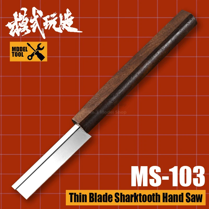 MSWZ Wooden Handle Thin Blade Sharktooth Hand Saw For Gundam Military Model Making Hobby Modeling Hobby DIY Tools