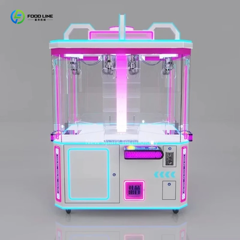 Customized 4-Person Commercial Island Magic Cube Vertical Crane Coin-Operated Claw House Gift Game Machine