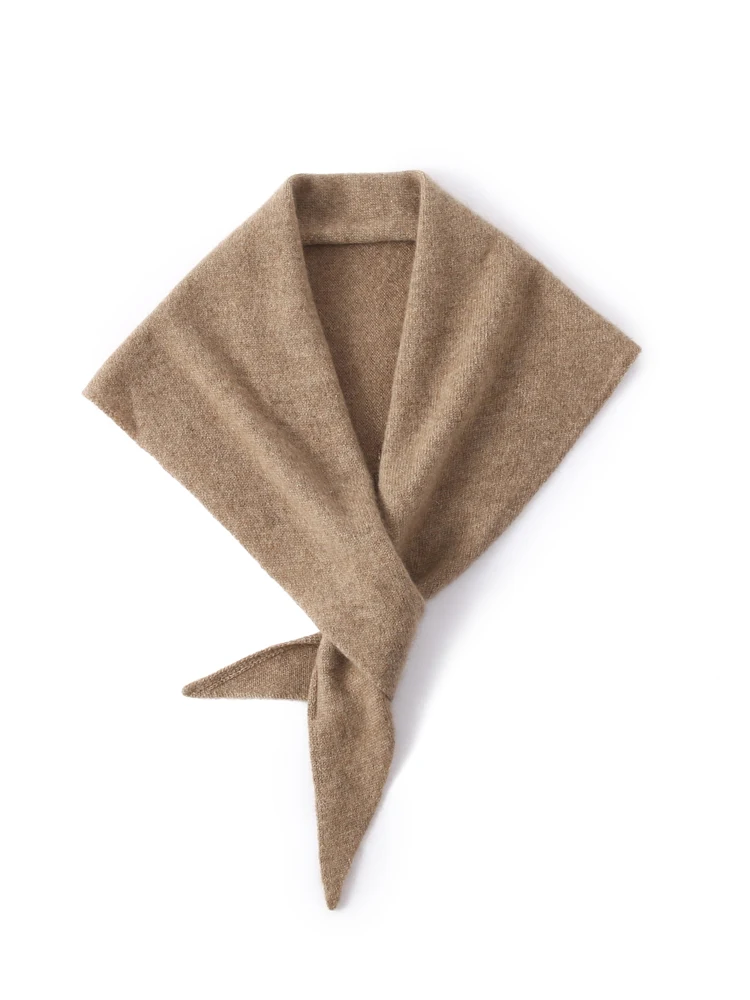 

ADDONEE Women Little Triangle Scarf 100% Cashmere Knit Scarf Autumn Winter New Fashion Decoration Scarf