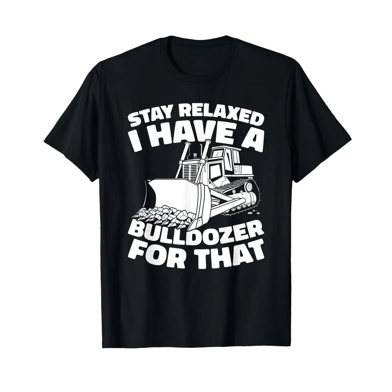 Bulldozer Construction Worker Site Tracked Vehicle T Shirt vintage Washed Casual Unisex homme Comfortable Versatile